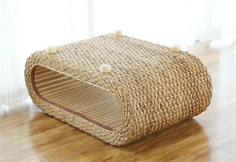Straw Coffee Two Level Coffee Table - Image 2