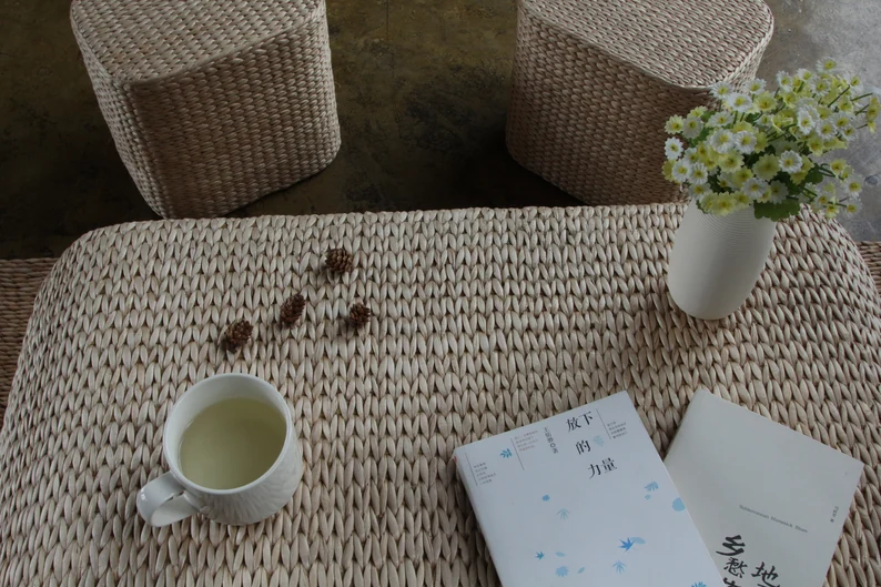 Straw Tea Table Straw Coffee - Image 4