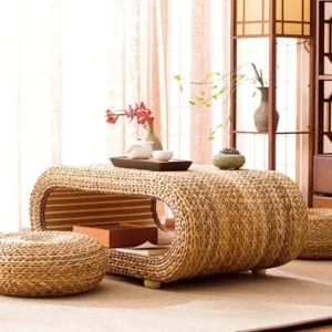 Straw Coffee Table Tatami Table