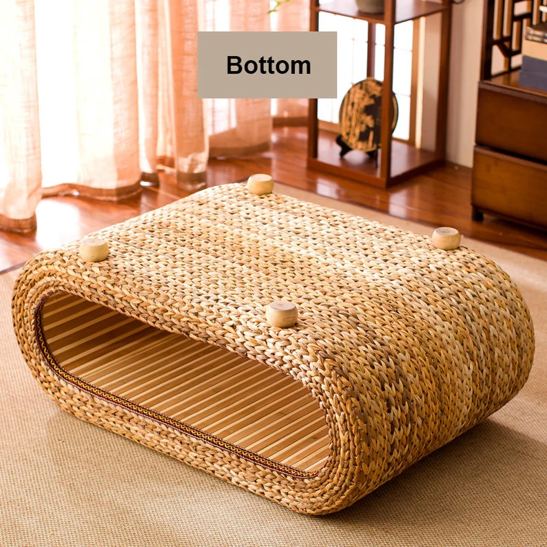 Straw Coffee Table Tatami Table - Image 8