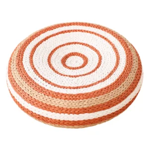 Straw Floor Cushions Pouf Ottoman