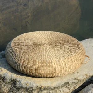 Straw Floor Cushions Floor Pouf