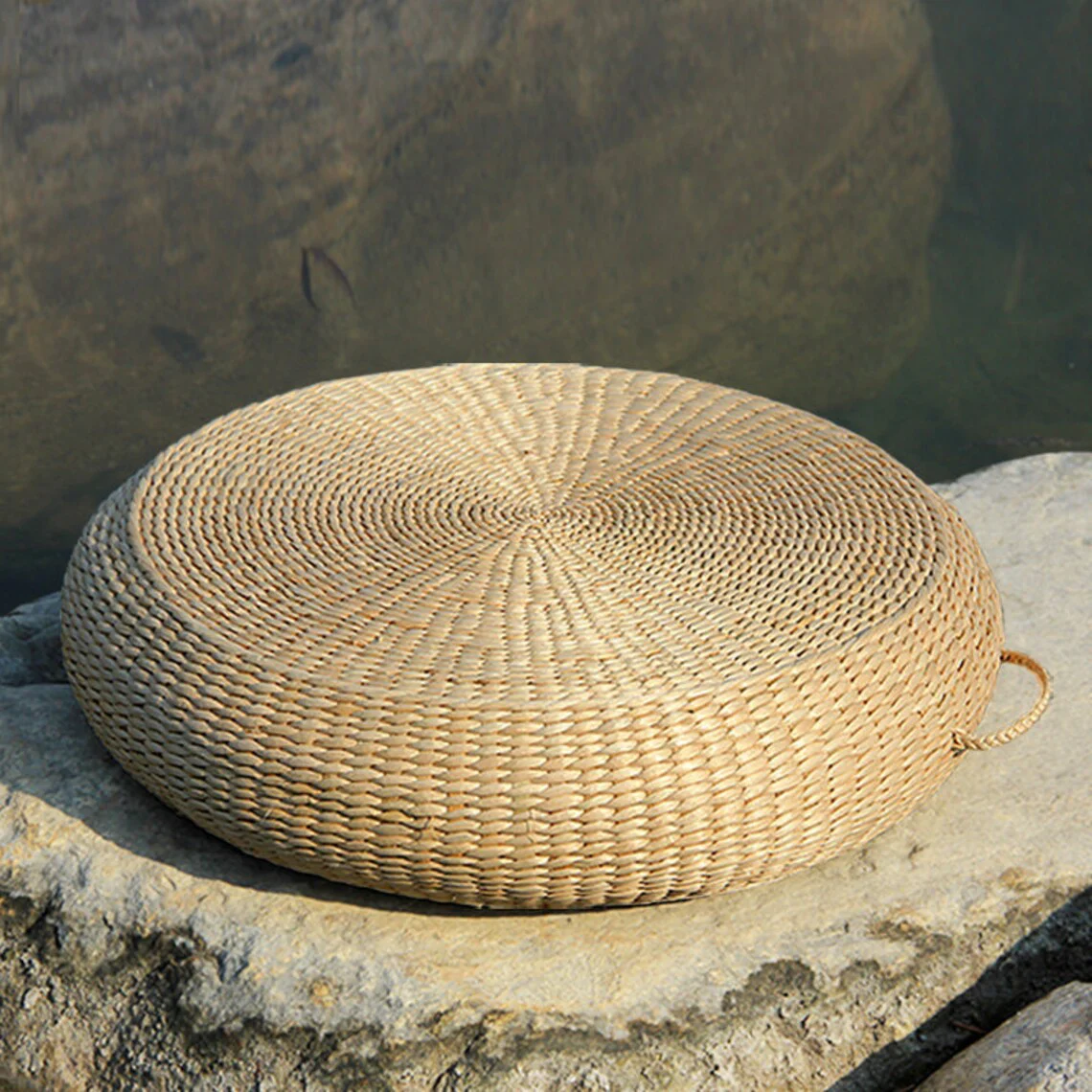 Straw Floor Cushions Floor Pouf