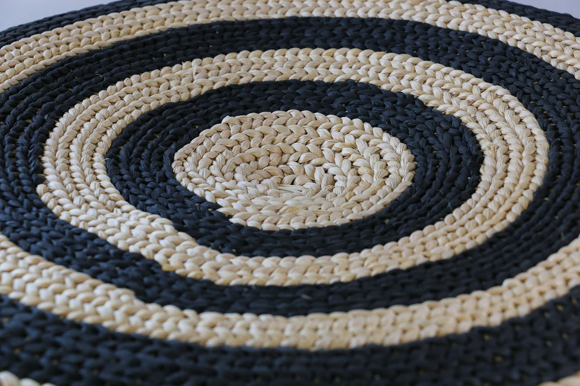 Straw Pouf Floor Cushions Pouf Ottoman - Image 6