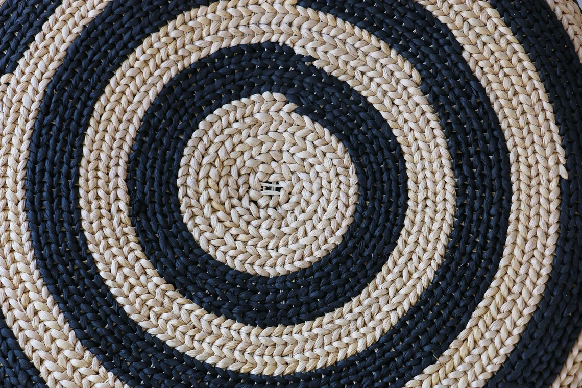 Straw Pouf Floor Cushions Pouf Ottoman - Image 7